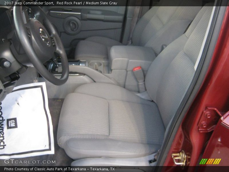Red Rock Pearl / Medium Slate Gray 2007 Jeep Commander Sport