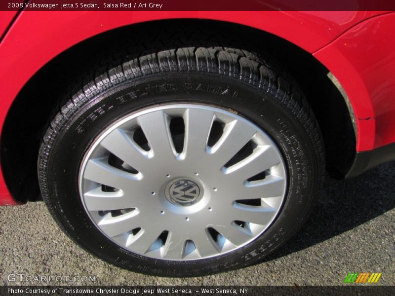 Salsa Red / Art Grey 2008 Volkswagen Jetta S Sedan
