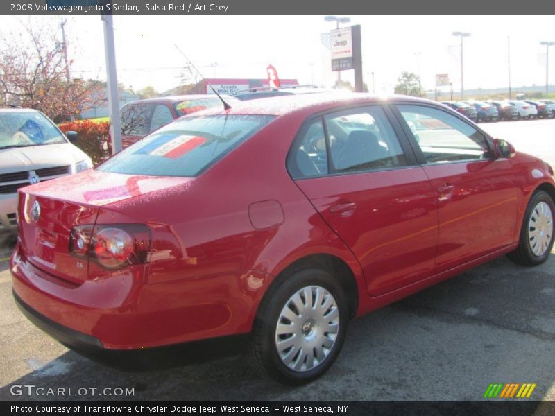 Salsa Red / Art Grey 2008 Volkswagen Jetta S Sedan
