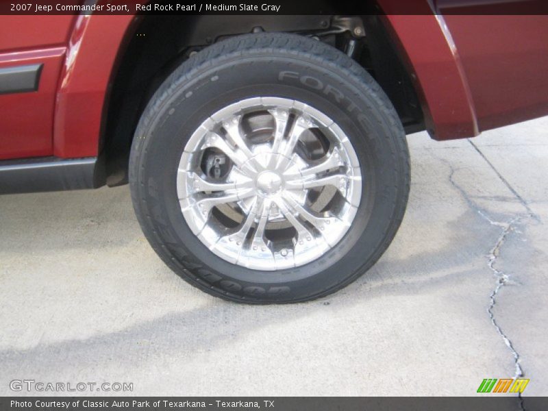 Red Rock Pearl / Medium Slate Gray 2007 Jeep Commander Sport