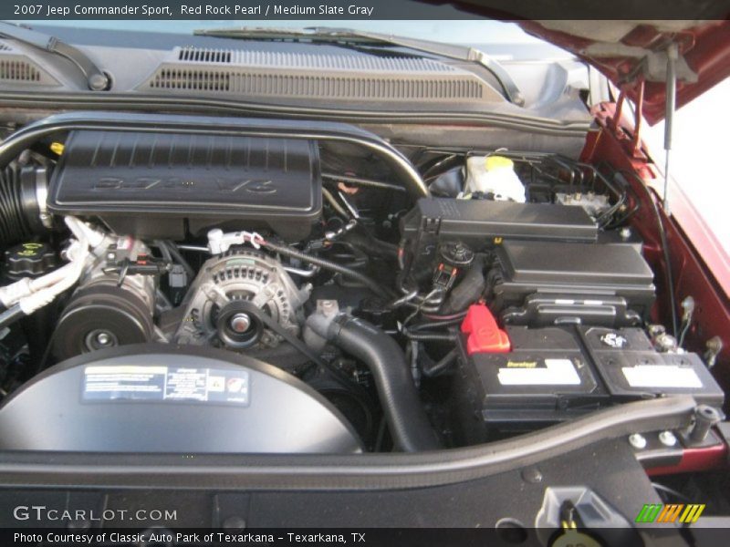 Red Rock Pearl / Medium Slate Gray 2007 Jeep Commander Sport