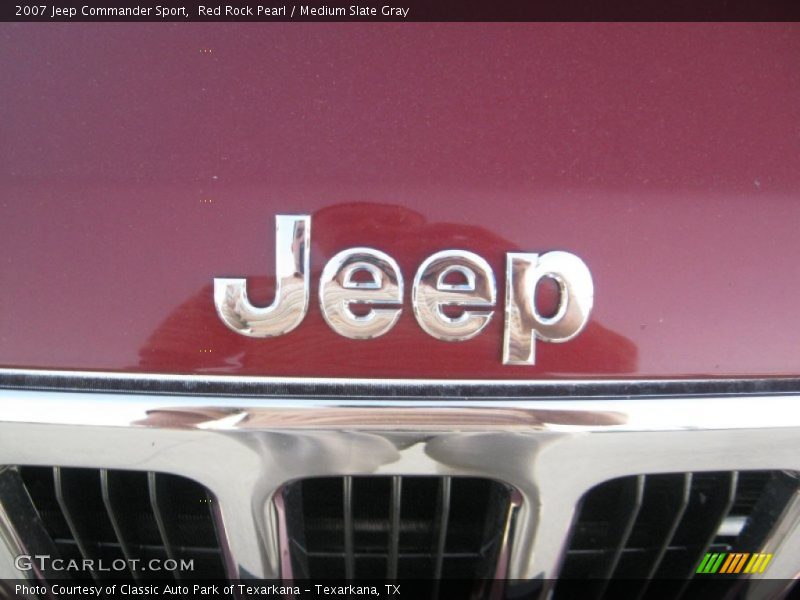 Red Rock Pearl / Medium Slate Gray 2007 Jeep Commander Sport