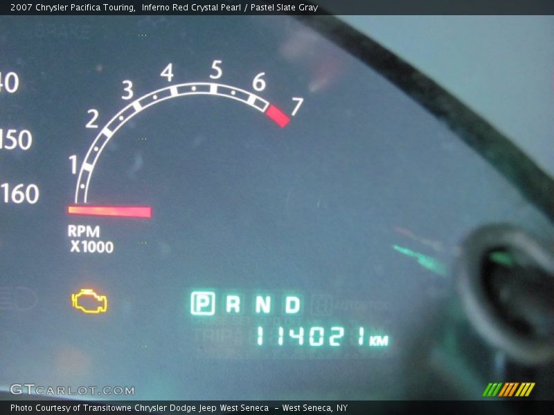 Inferno Red Crystal Pearl / Pastel Slate Gray 2007 Chrysler Pacifica Touring