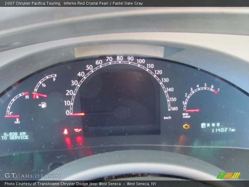 Inferno Red Crystal Pearl / Pastel Slate Gray 2007 Chrysler Pacifica Touring