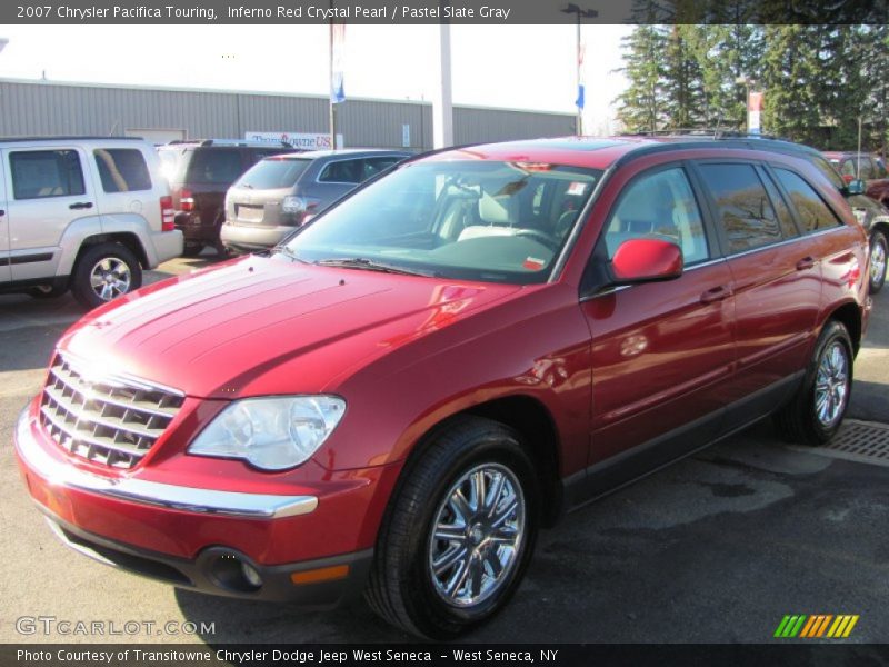 Inferno Red Crystal Pearl / Pastel Slate Gray 2007 Chrysler Pacifica Touring