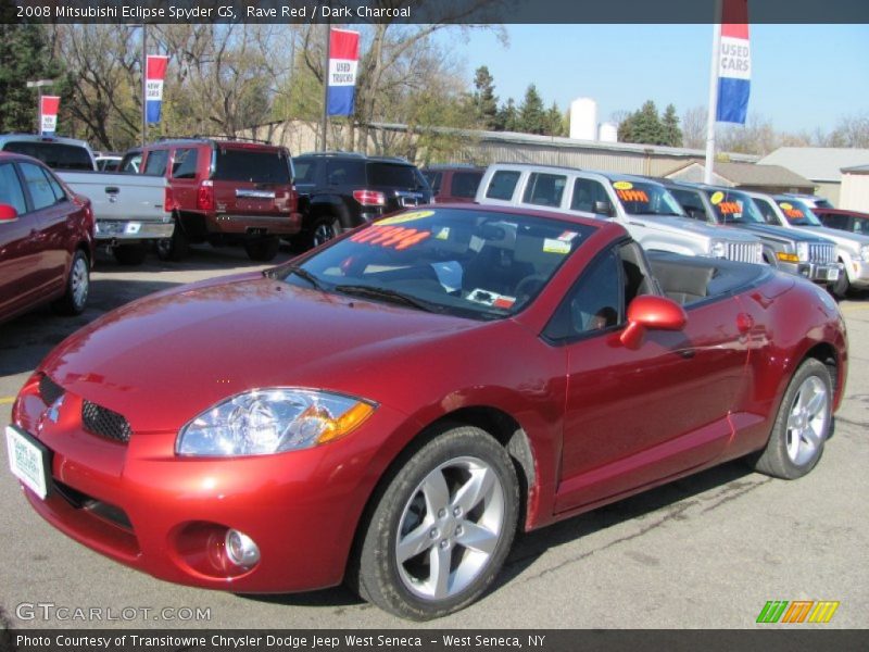 Rave Red / Dark Charcoal 2008 Mitsubishi Eclipse Spyder GS