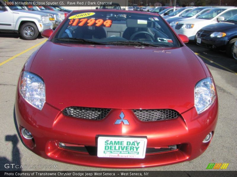 Rave Red / Dark Charcoal 2008 Mitsubishi Eclipse Spyder GS