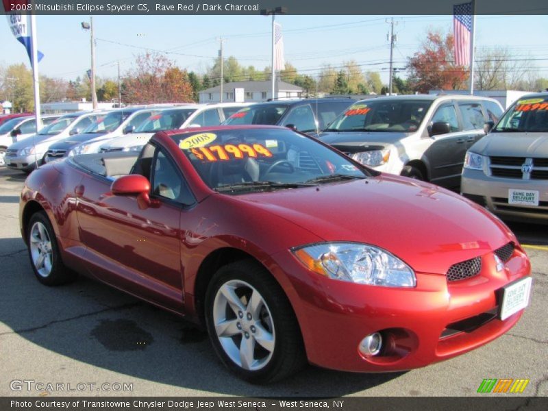 Rave Red / Dark Charcoal 2008 Mitsubishi Eclipse Spyder GS
