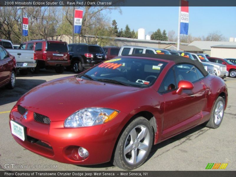 Rave Red / Dark Charcoal 2008 Mitsubishi Eclipse Spyder GS
