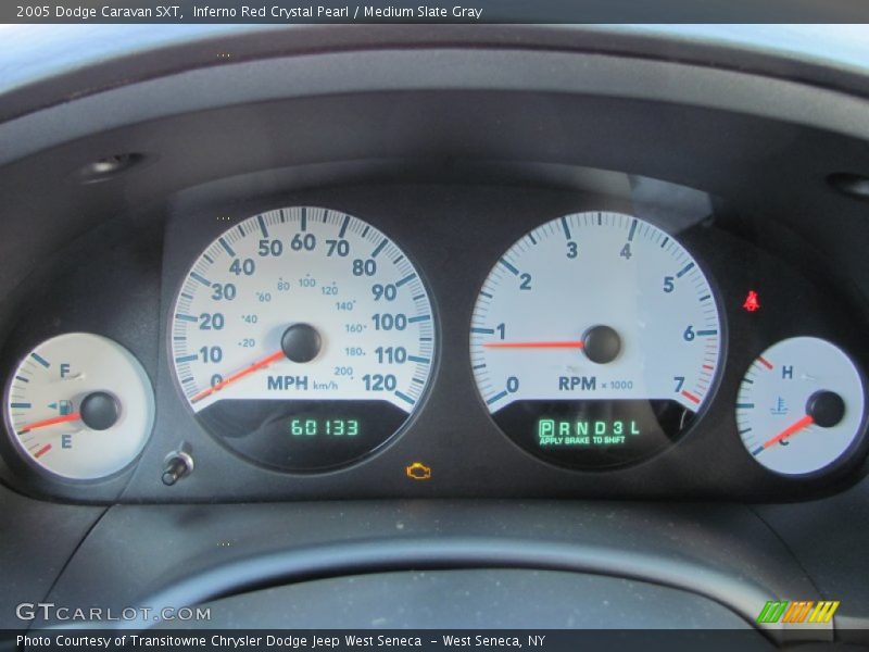 Inferno Red Crystal Pearl / Medium Slate Gray 2005 Dodge Caravan SXT