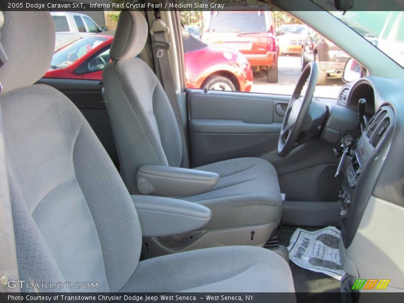 Inferno Red Crystal Pearl / Medium Slate Gray 2005 Dodge Caravan SXT