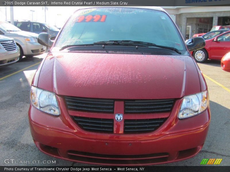 Inferno Red Crystal Pearl / Medium Slate Gray 2005 Dodge Caravan SXT