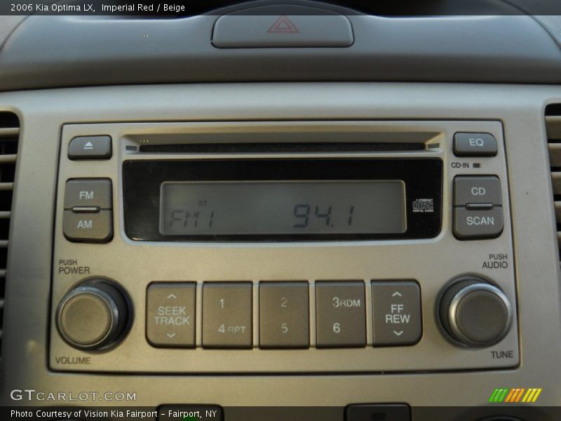 Audio System of 2006 Optima LX