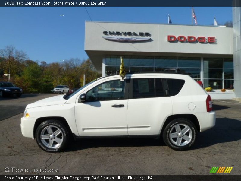Stone White / Dark Slate Gray 2008 Jeep Compass Sport