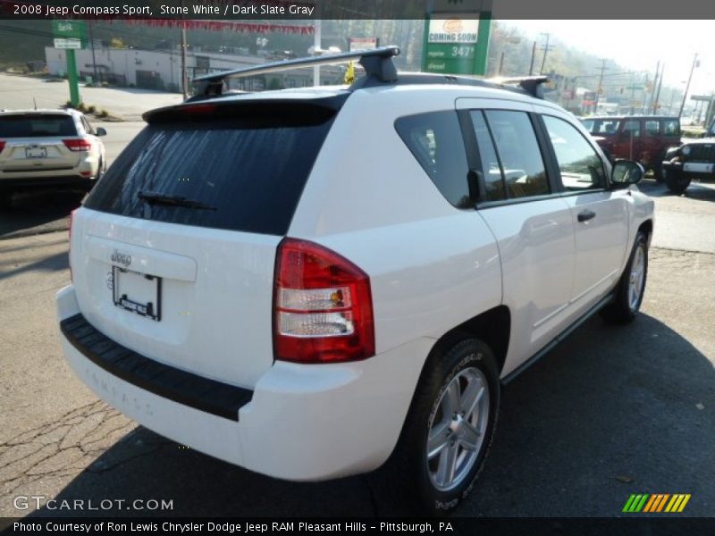 Stone White / Dark Slate Gray 2008 Jeep Compass Sport