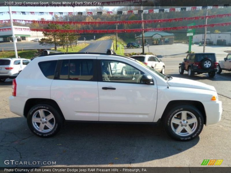 Stone White / Dark Slate Gray 2008 Jeep Compass Sport