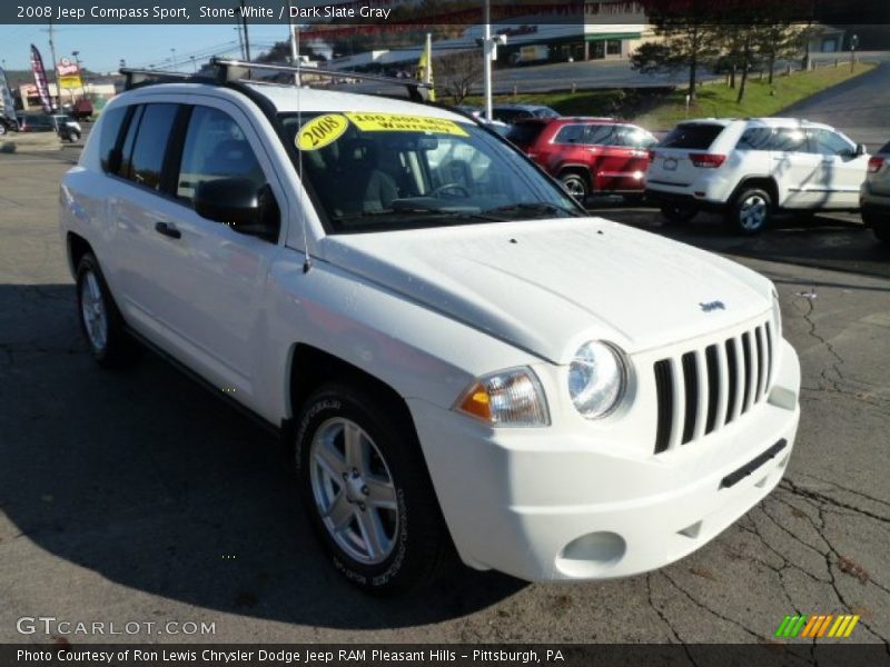 Stone White / Dark Slate Gray 2008 Jeep Compass Sport