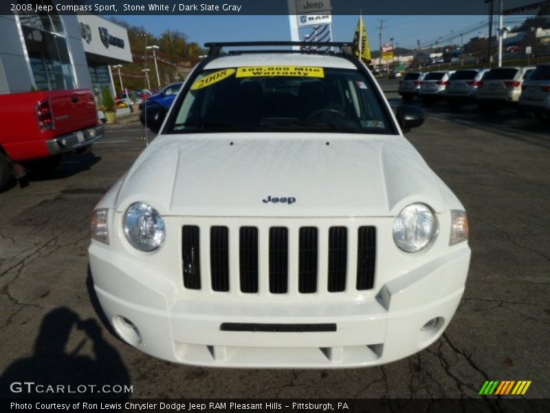 Stone White / Dark Slate Gray 2008 Jeep Compass Sport