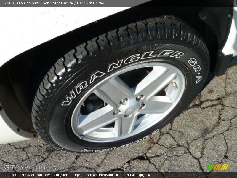 Stone White / Dark Slate Gray 2008 Jeep Compass Sport