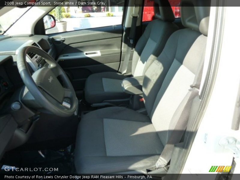 Stone White / Dark Slate Gray 2008 Jeep Compass Sport