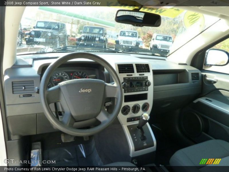 Stone White / Dark Slate Gray 2008 Jeep Compass Sport