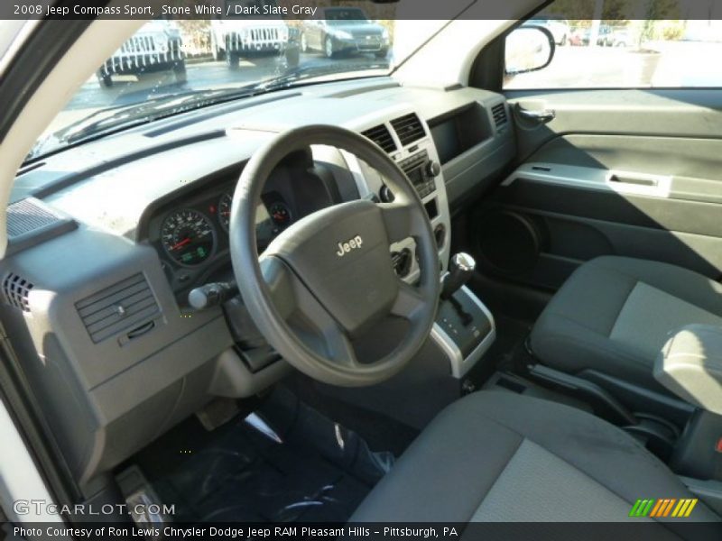Stone White / Dark Slate Gray 2008 Jeep Compass Sport