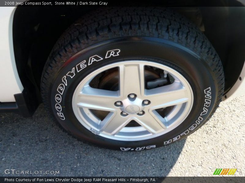 Stone White / Dark Slate Gray 2008 Jeep Compass Sport