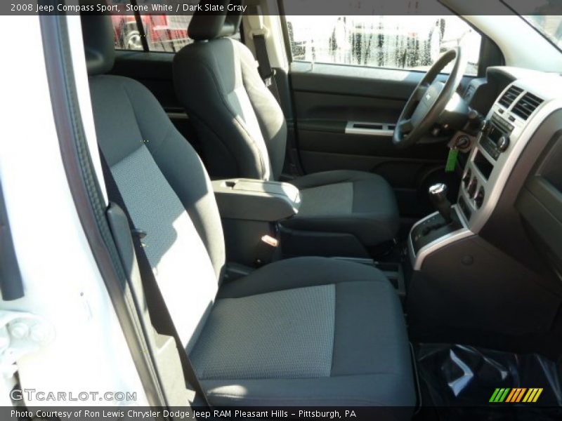 Stone White / Dark Slate Gray 2008 Jeep Compass Sport