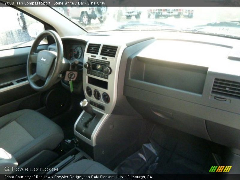 Stone White / Dark Slate Gray 2008 Jeep Compass Sport