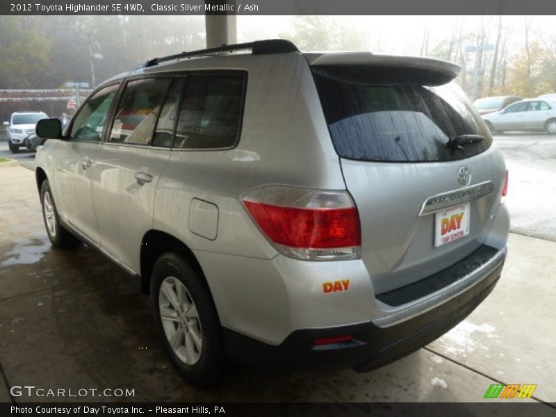 Classic Silver Metallic / Ash 2012 Toyota Highlander SE 4WD