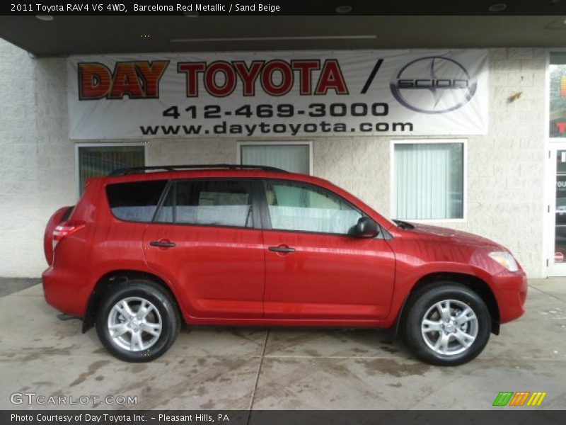 Barcelona Red Metallic / Sand Beige 2011 Toyota RAV4 V6 4WD