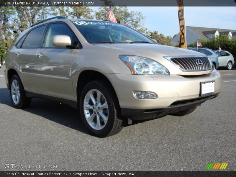 Savannah Metallic / Ivory 2008 Lexus RX 350 AWD