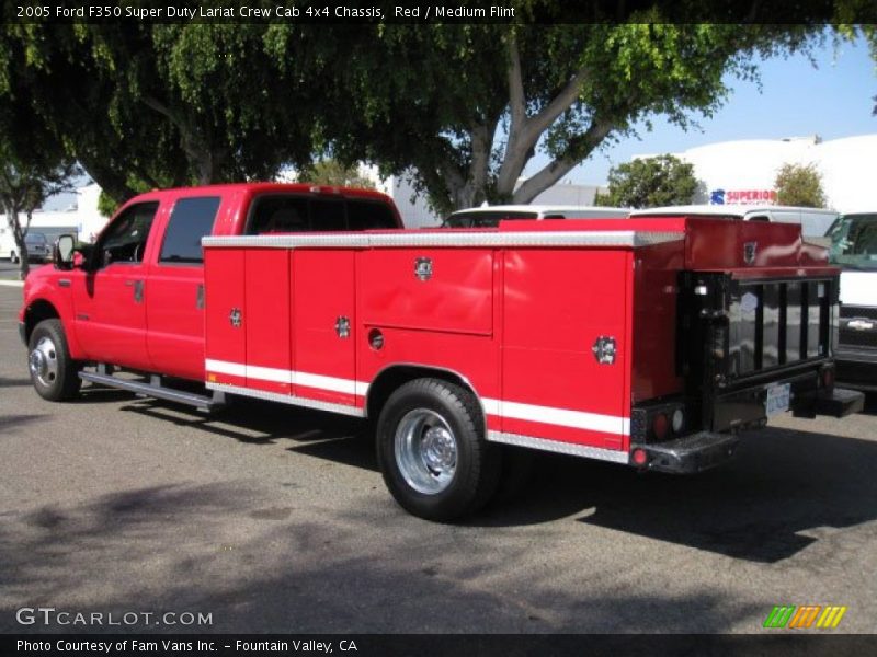  2005 F350 Super Duty Lariat Crew Cab 4x4 Chassis Red