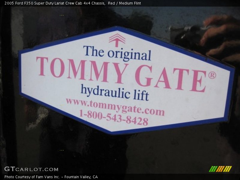 Red / Medium Flint 2005 Ford F350 Super Duty Lariat Crew Cab 4x4 Chassis