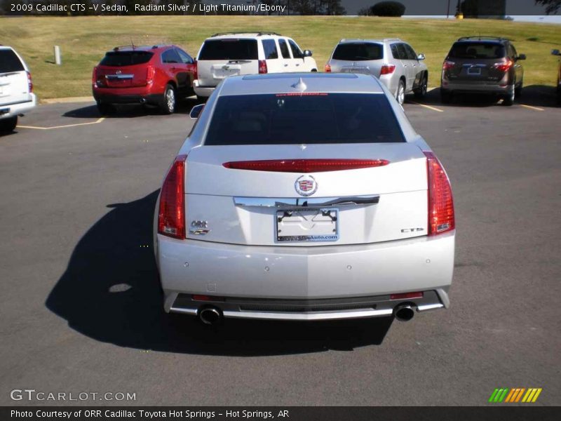 Radiant Silver / Light Titanium/Ebony 2009 Cadillac CTS -V Sedan