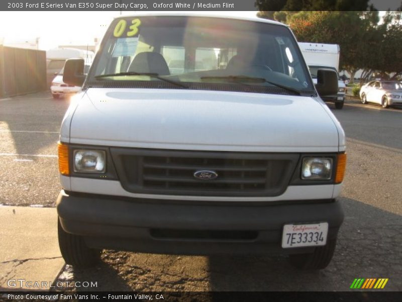 Oxford White / Medium Flint 2003 Ford E Series Van E350 Super Duty Cargo