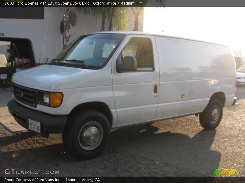 Oxford White / Medium Flint 2003 Ford E Series Van E350 Super Duty Cargo