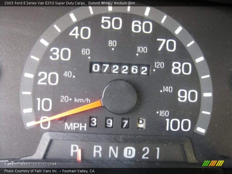 Oxford White / Medium Flint 2003 Ford E Series Van E350 Super Duty Cargo