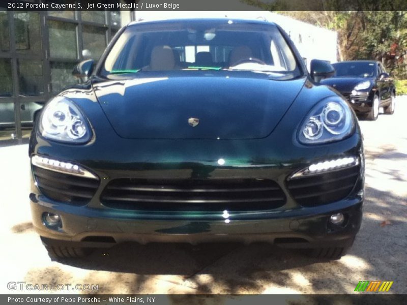 Jet Green Metallic / Luxor Beige 2012 Porsche Cayenne S