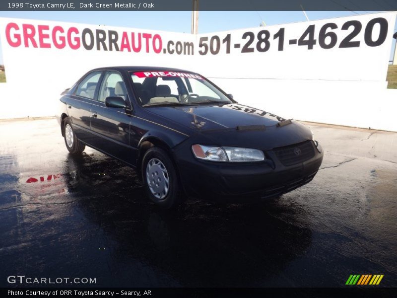 Dark Green Metallic / Oak 1998 Toyota Camry LE