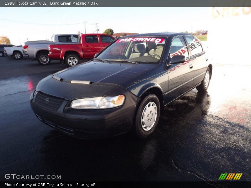 Dark Green Metallic / Oak 1998 Toyota Camry LE