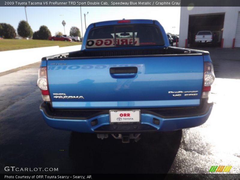 Speedway Blue Metallic / Graphite Gray 2009 Toyota Tacoma V6 PreRunner TRD Sport Double Cab