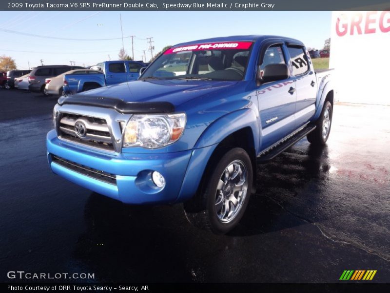 Speedway Blue Metallic / Graphite Gray 2009 Toyota Tacoma V6 SR5 PreRunner Double Cab