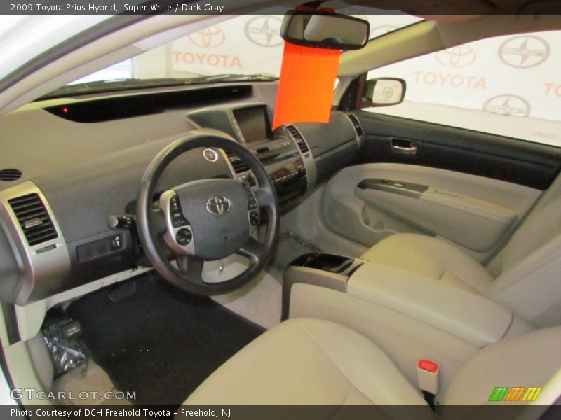 Super White / Dark Gray 2009 Toyota Prius Hybrid