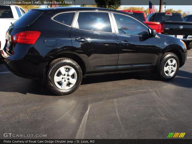 Wicked Black / Black 2008 Nissan Rogue S AWD