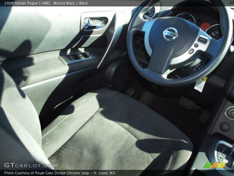Wicked Black / Black 2008 Nissan Rogue S AWD