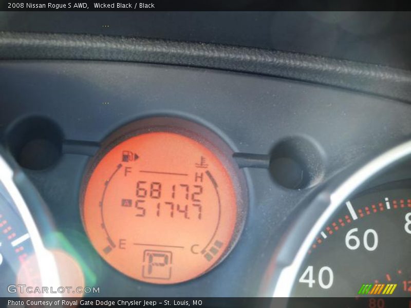 Wicked Black / Black 2008 Nissan Rogue S AWD