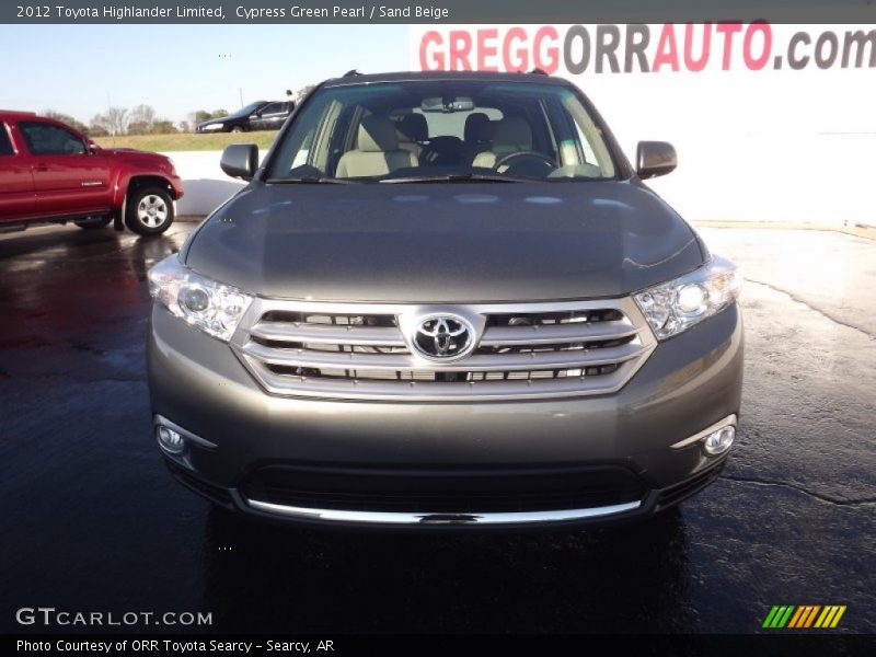 Cypress Green Pearl / Sand Beige 2012 Toyota Highlander Limited