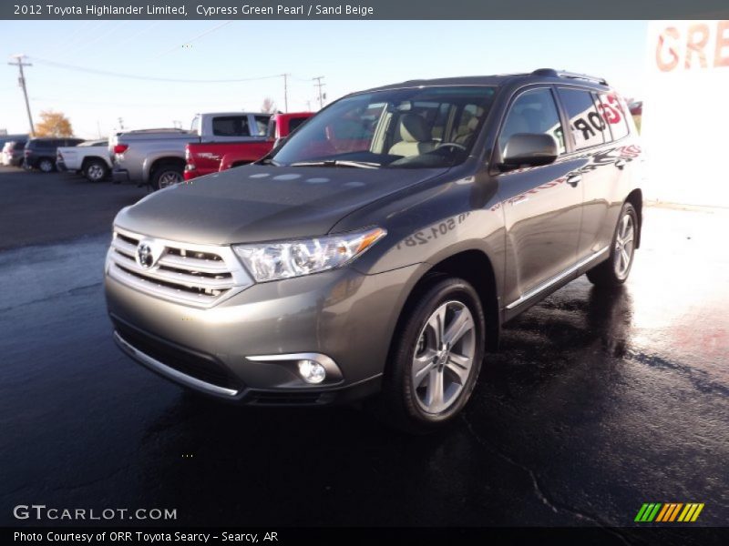 Cypress Green Pearl / Sand Beige 2012 Toyota Highlander Limited