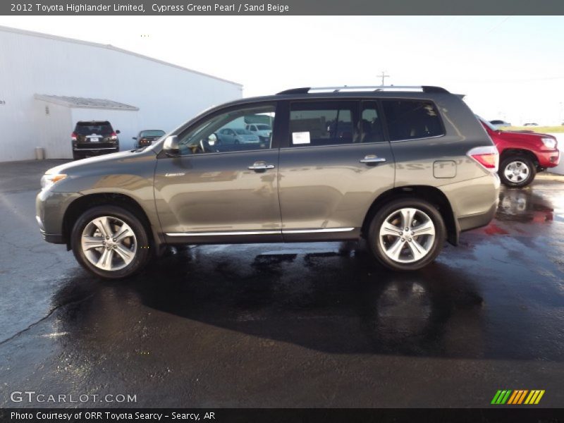 Cypress Green Pearl / Sand Beige 2012 Toyota Highlander Limited